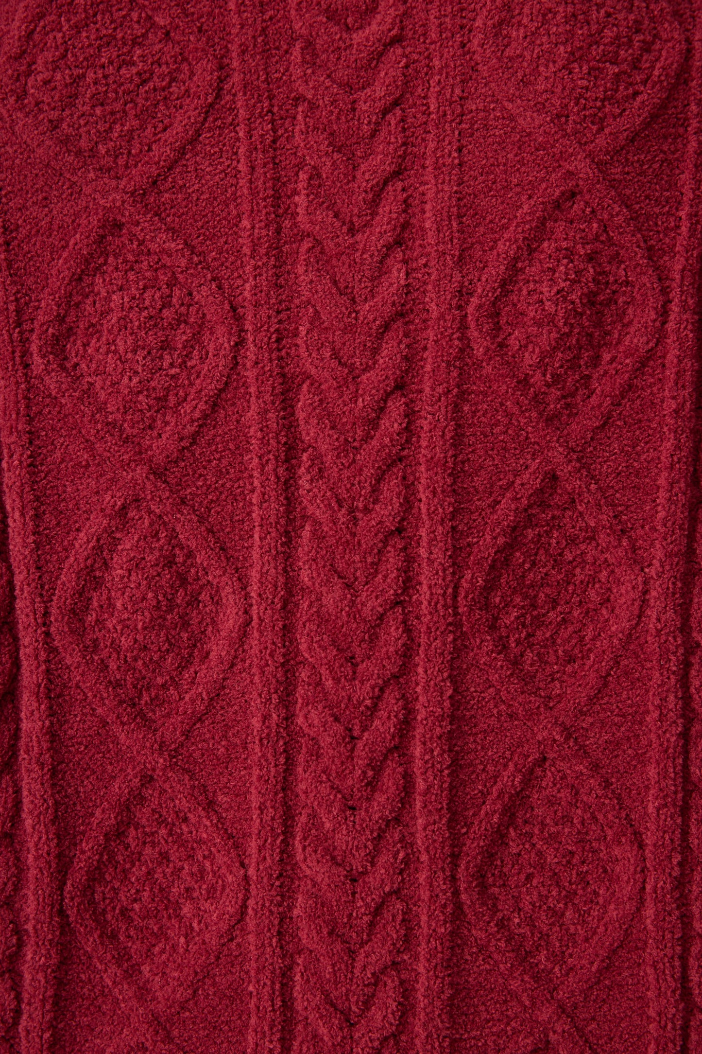 Chenille Cable Knit Port Slippers