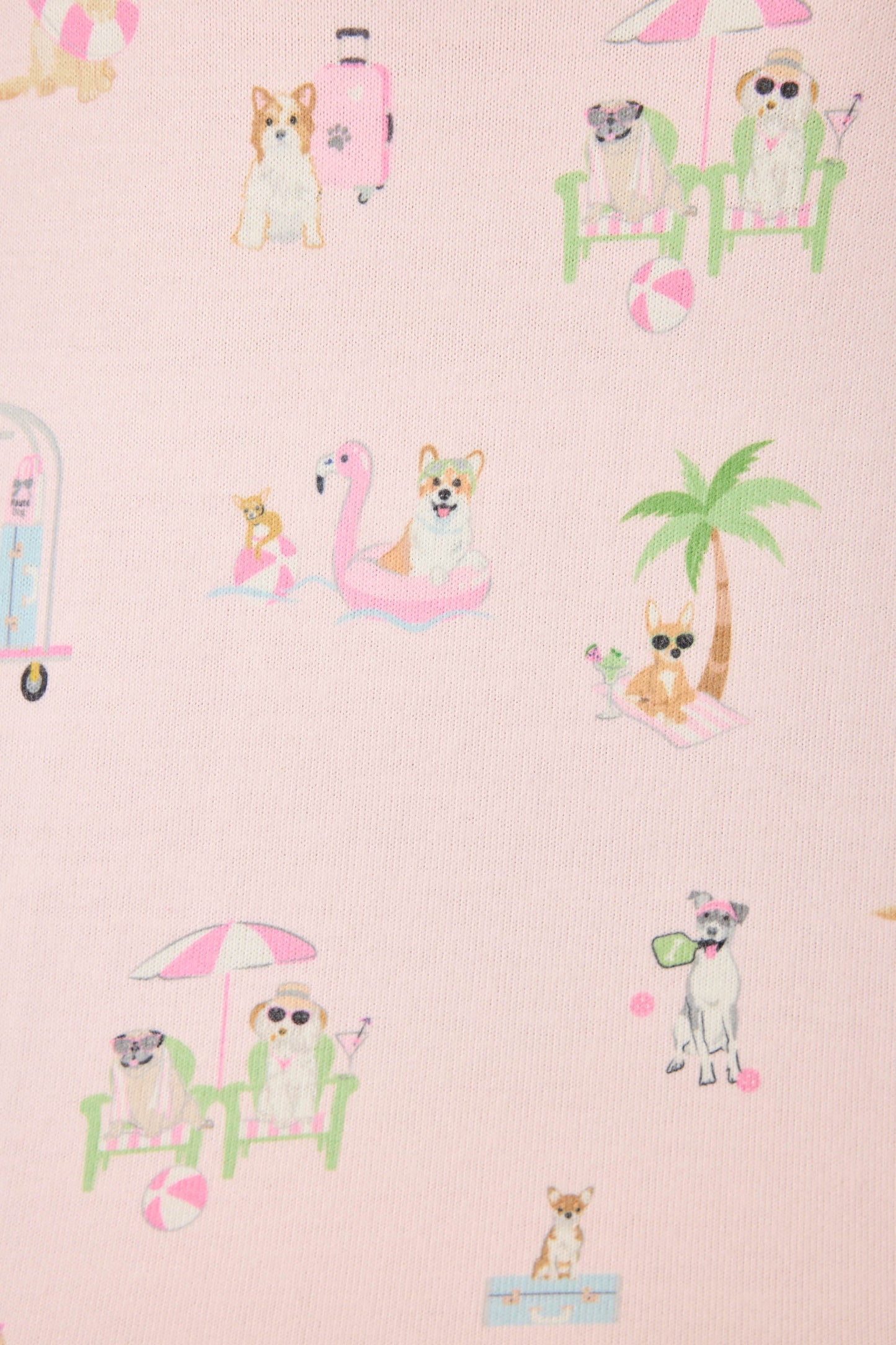 Pupcation Palms Sunnies & Sunshine Long PJ Set