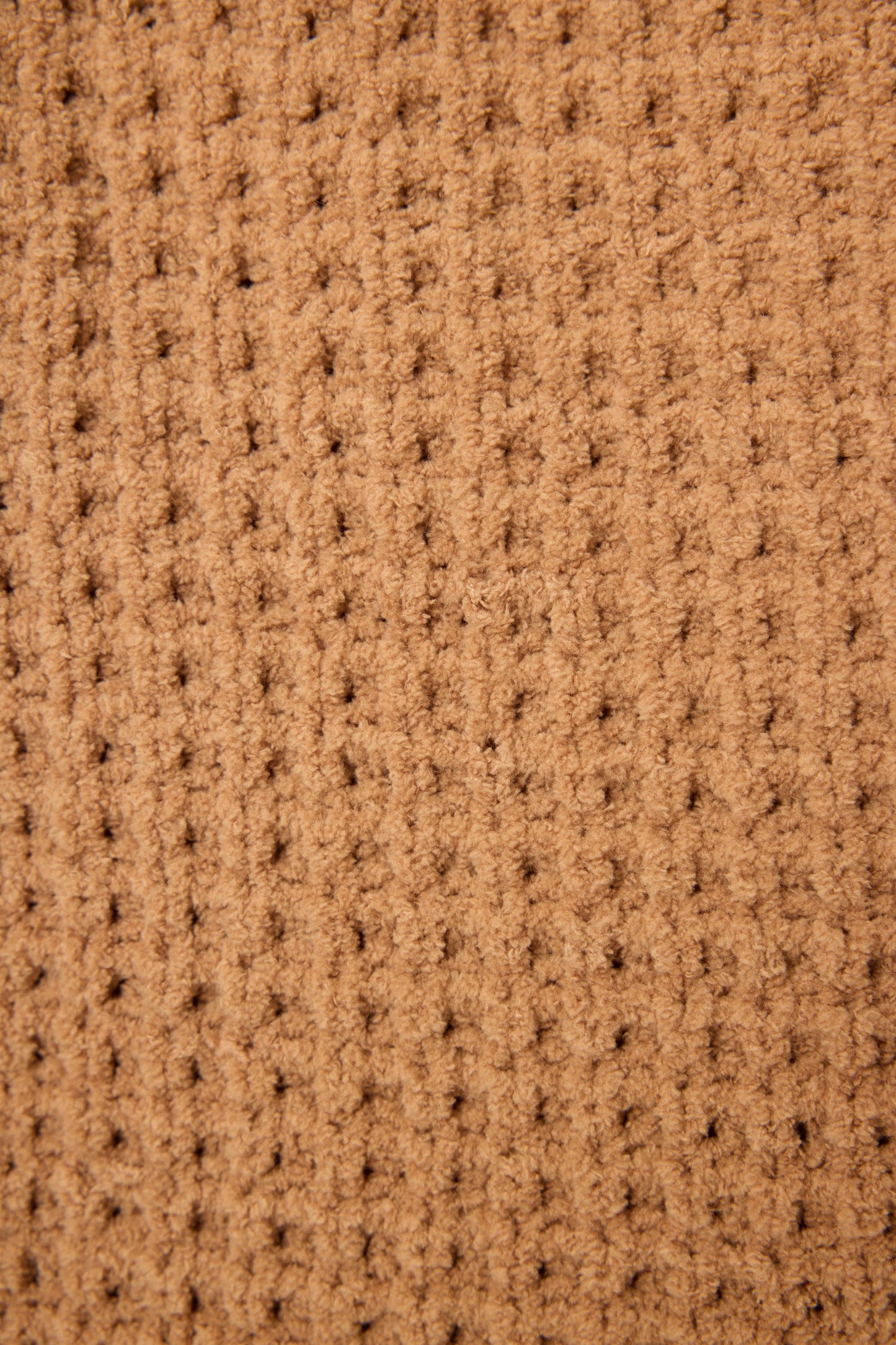 Chenille Waffle Caramel Beanie