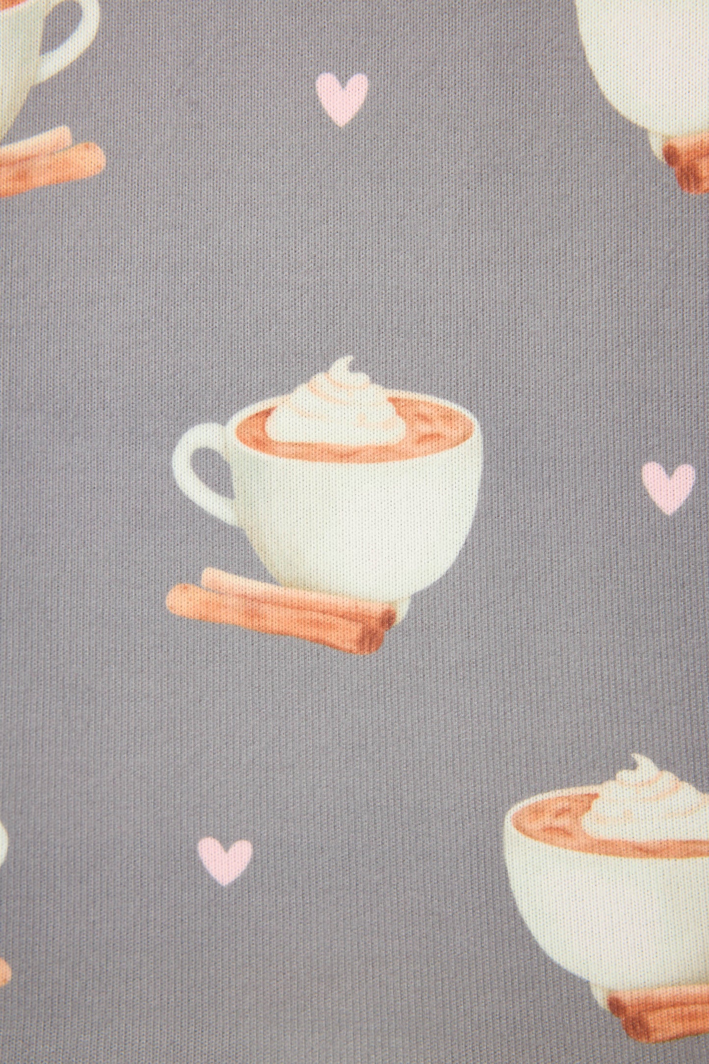 Love You A Latte Coffee Print Banded Pant