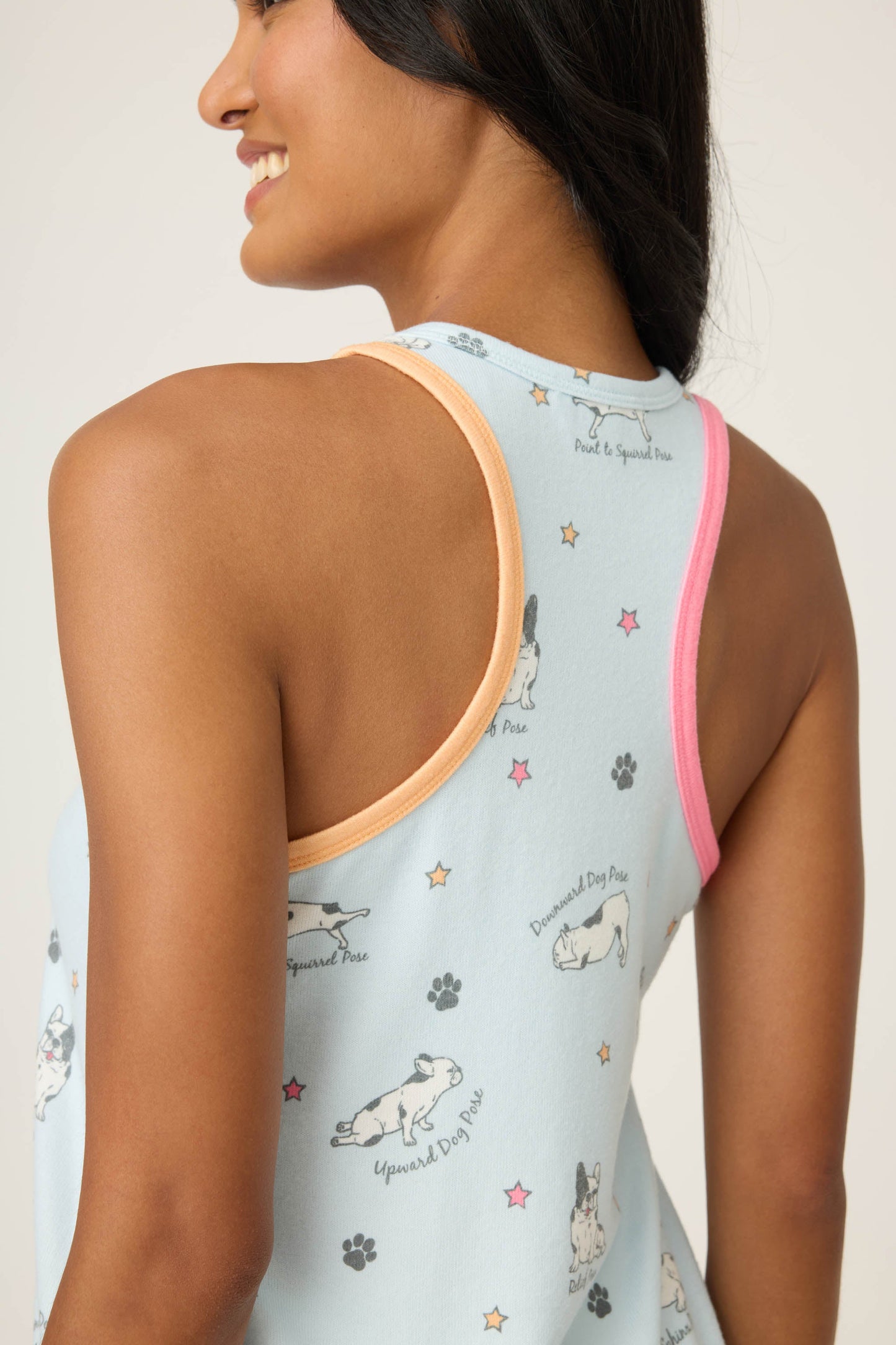 Paws & Breathe Dog Print Racerback Tank Top