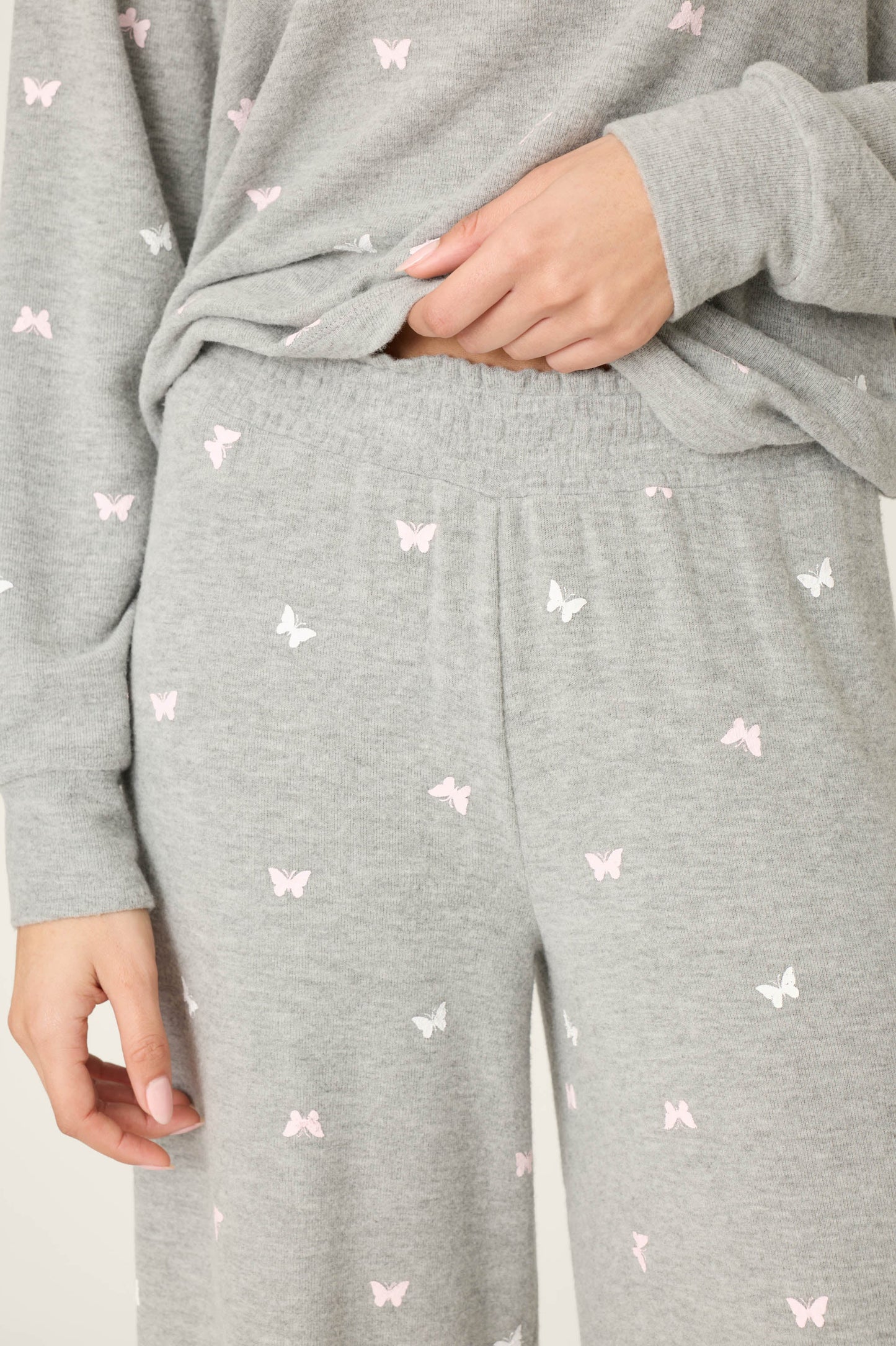Peachy Mix & Match Butterfly Kisses Open Leg Pajama Pants