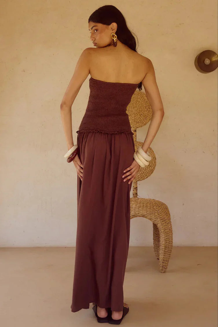 Fleur Shirred Maxi Dress