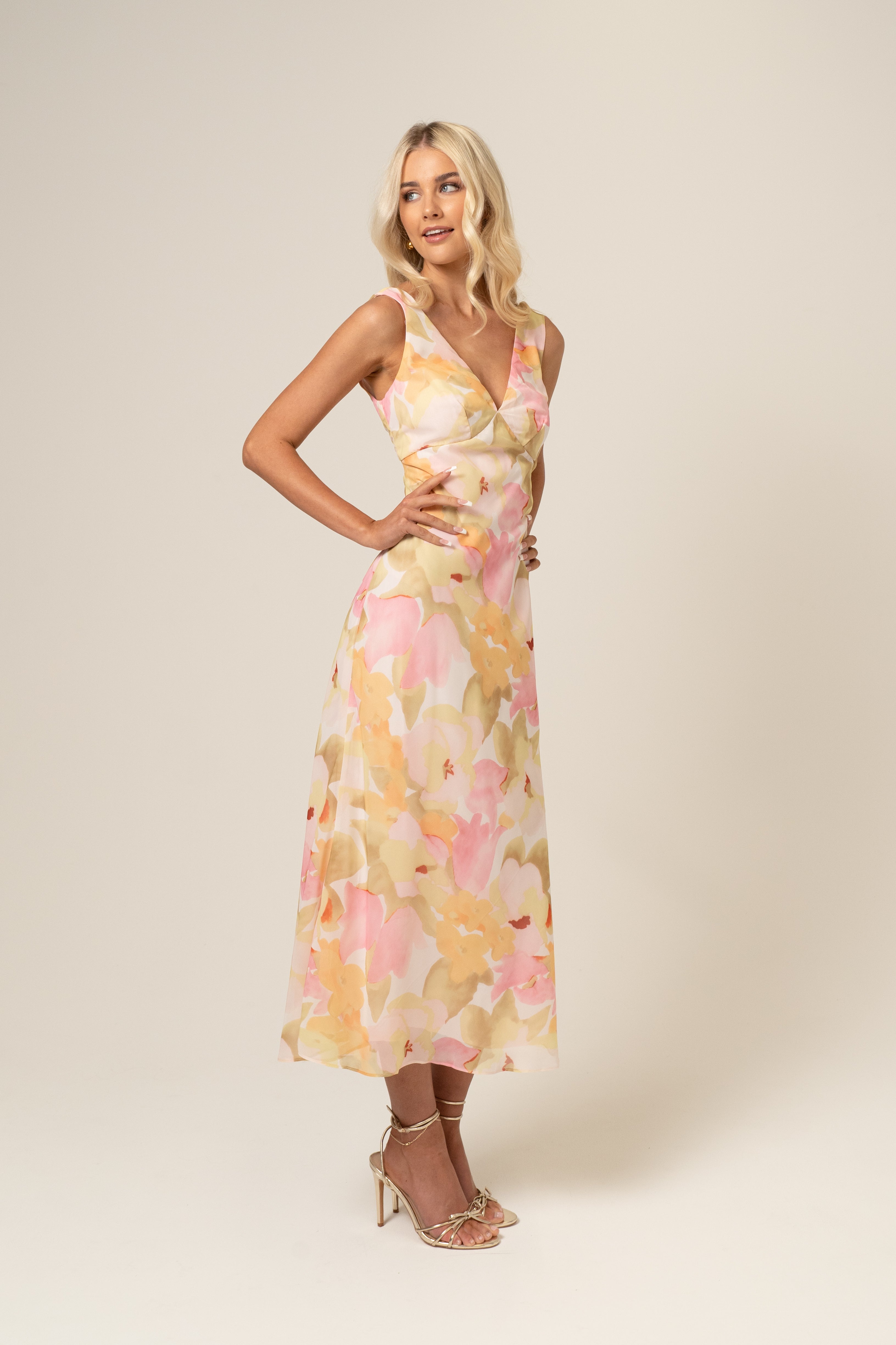 Bailey V-Neck Midi Dress