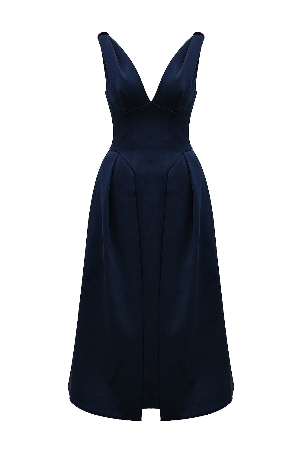 midnight twist strap satin midi dress - sale
