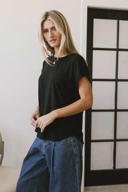 Callie Basic Tee in Black - FINAL SALE