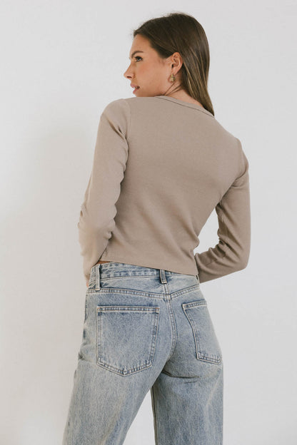 Hallie Top in Taupe - FINAL SALE