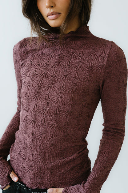 Benny Textured Top in Berry - FINAL SALE