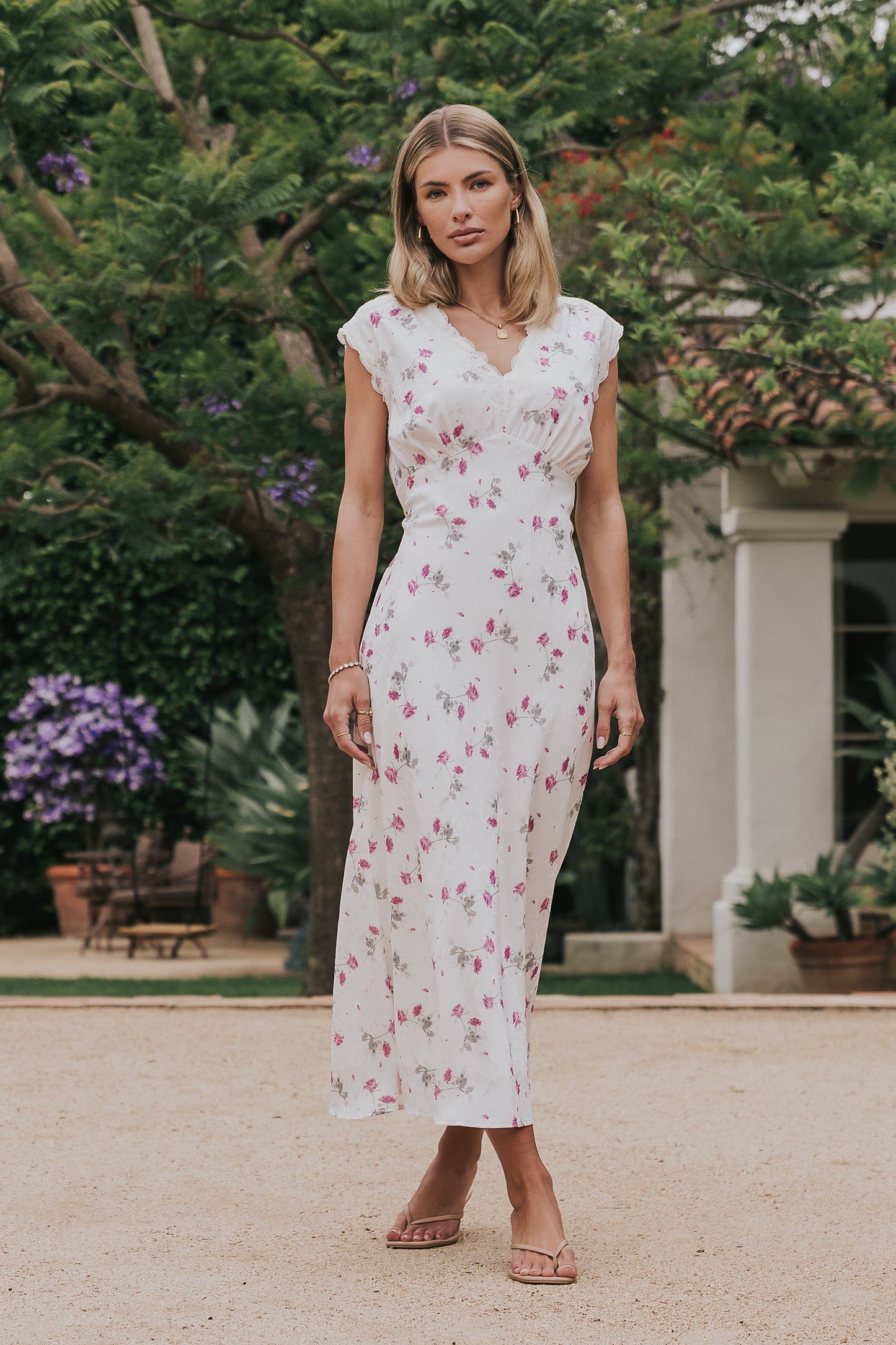 Brinkley Floral Maxi Dress in Berry
