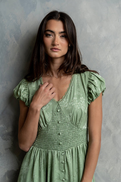 Eliza Maxi Dress in Green