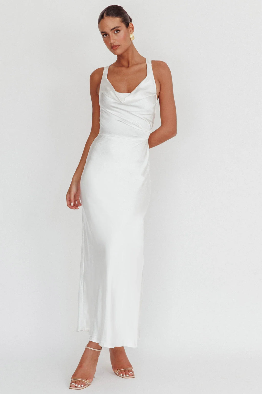 Sitara Tied Back Maxi Dress White