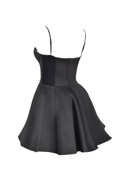 black tulle mini dress