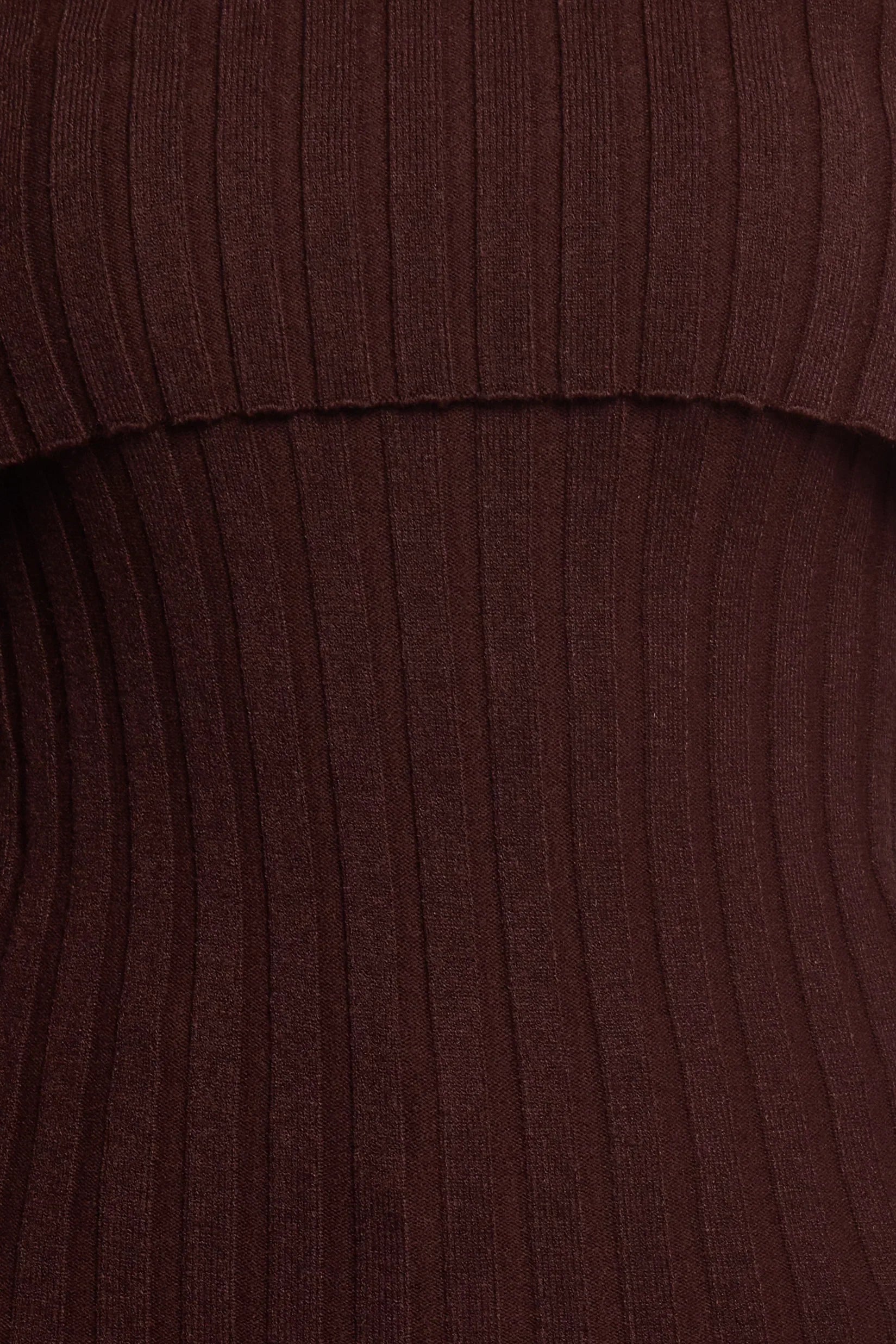 Inora Off Shoulder Knit Top - Chocolate