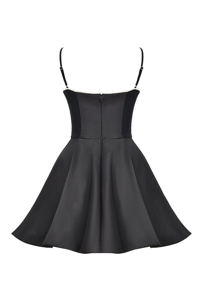 black tulle mini dress