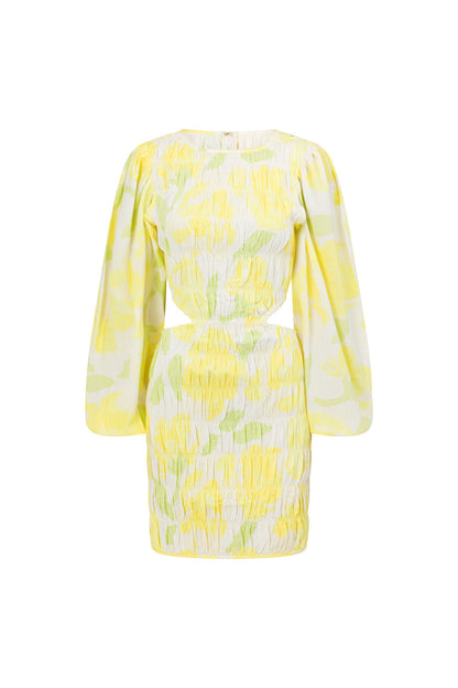 SAMPLE-Banks Shirred Dress - Solstice Floral