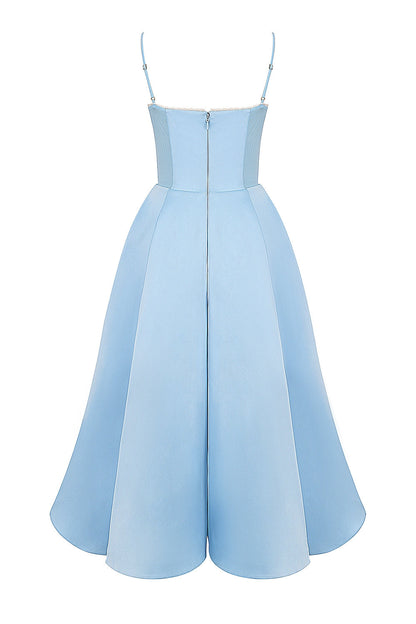 cinderella blue tulle midi dress