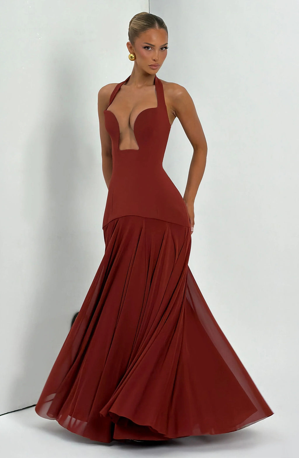 Cyrene Maxi Dress - Deep Rust