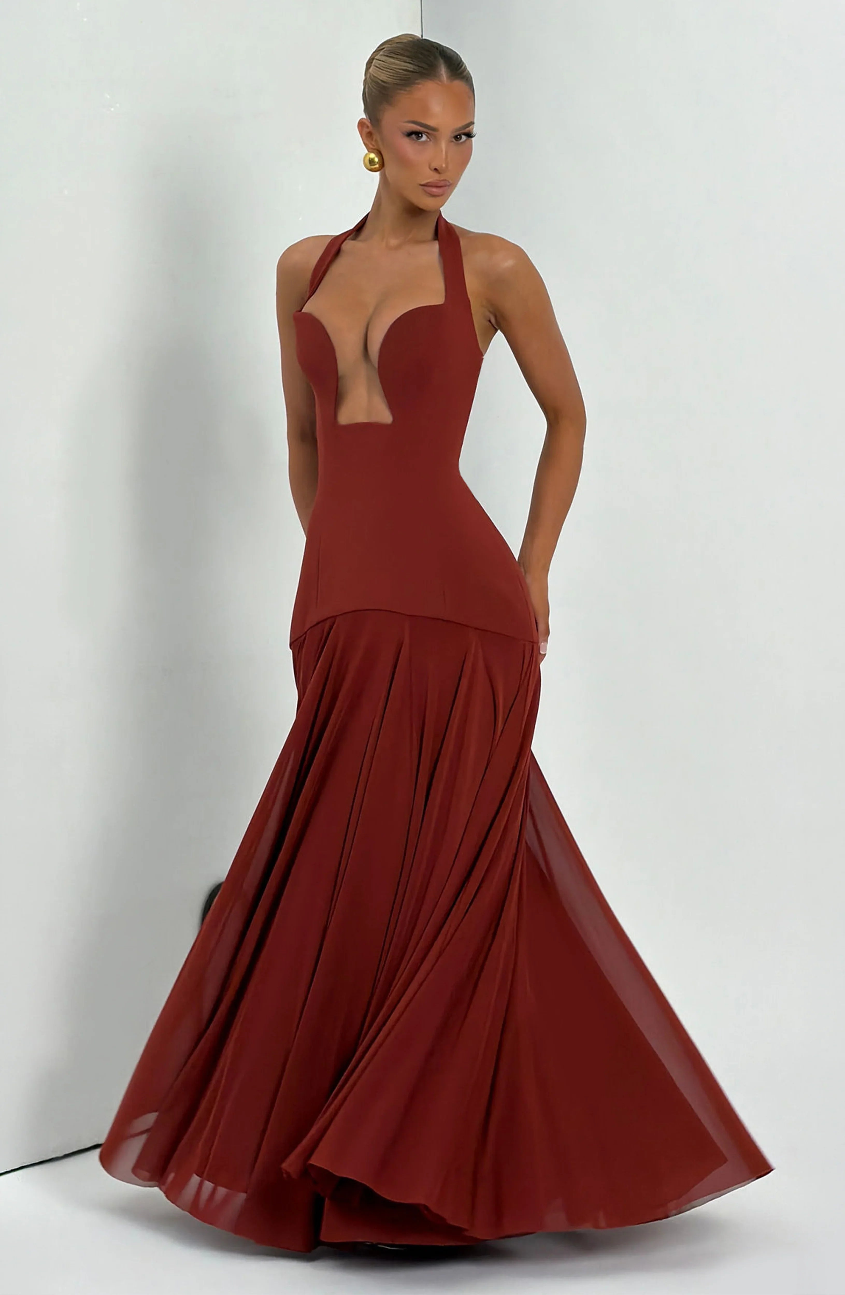 Cyrene Maxi Dress - Deep Rust