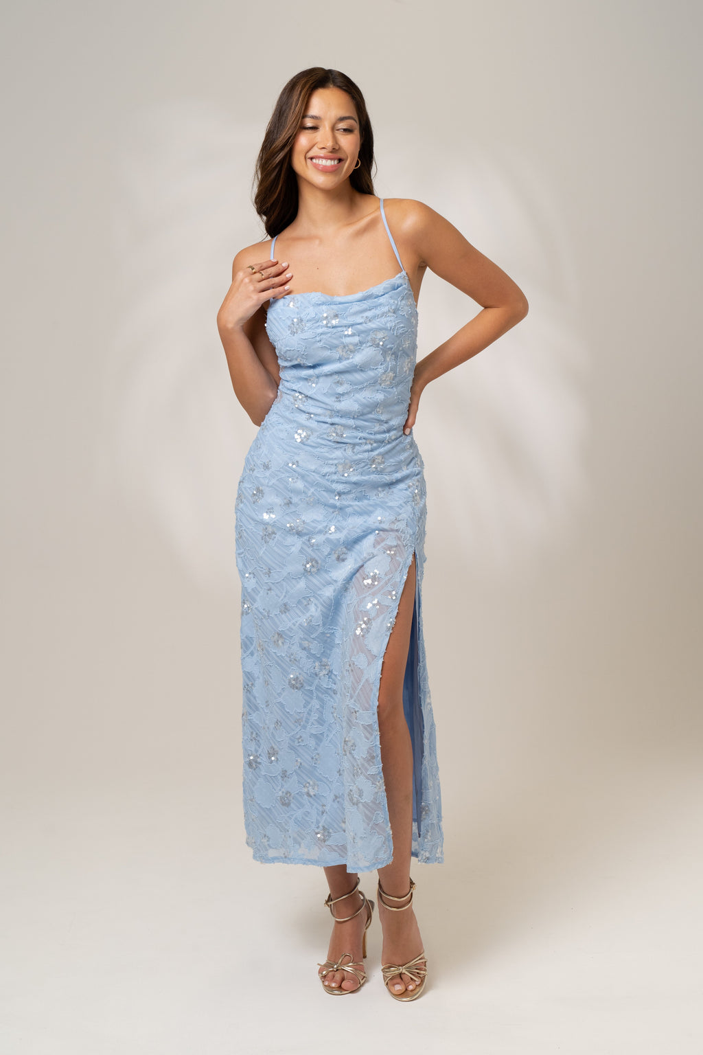 Eleanor Cross Back Midi Dress