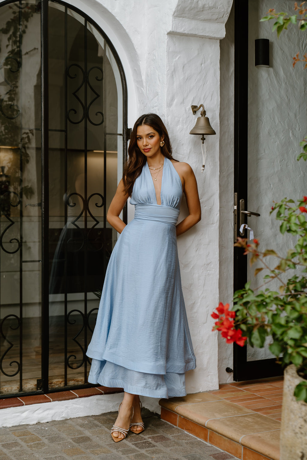 Elodie Halter Neck Maxi Dress