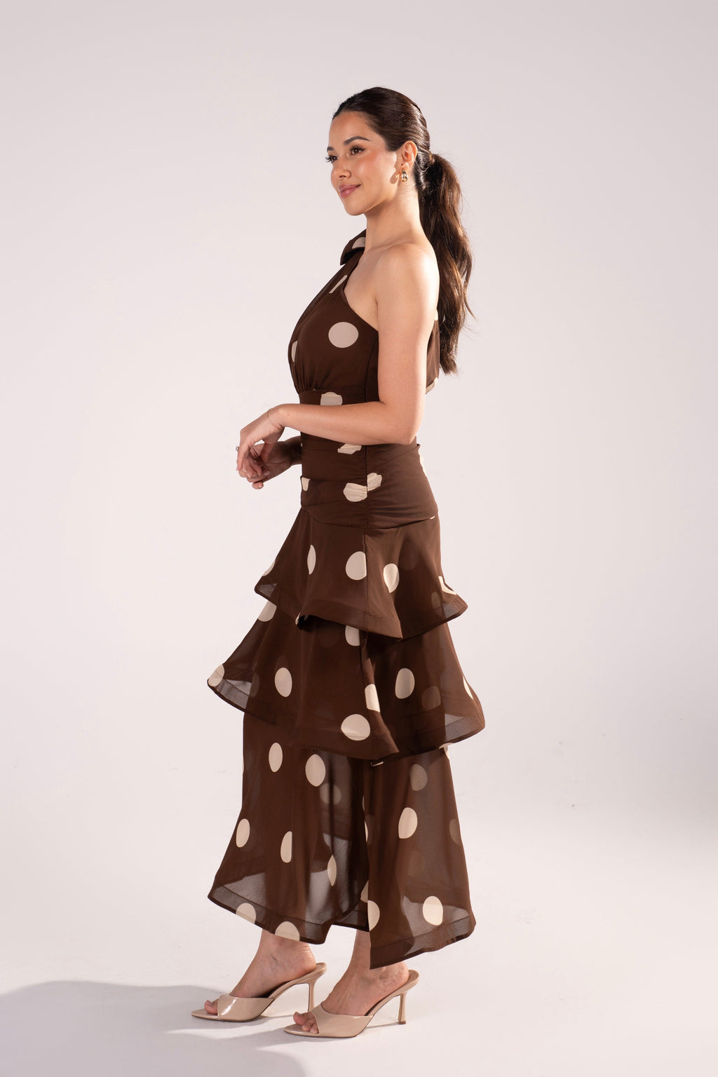 Evelyn One Shoulder Tiered Maxi Dress