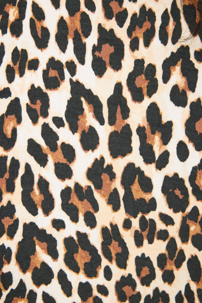 Holiday Dreams Leopard Print Long Sleeve Top