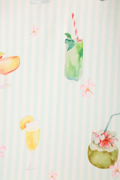 It's Five O'clock Somewhere Cocktail Print 3-Piece PJ Set