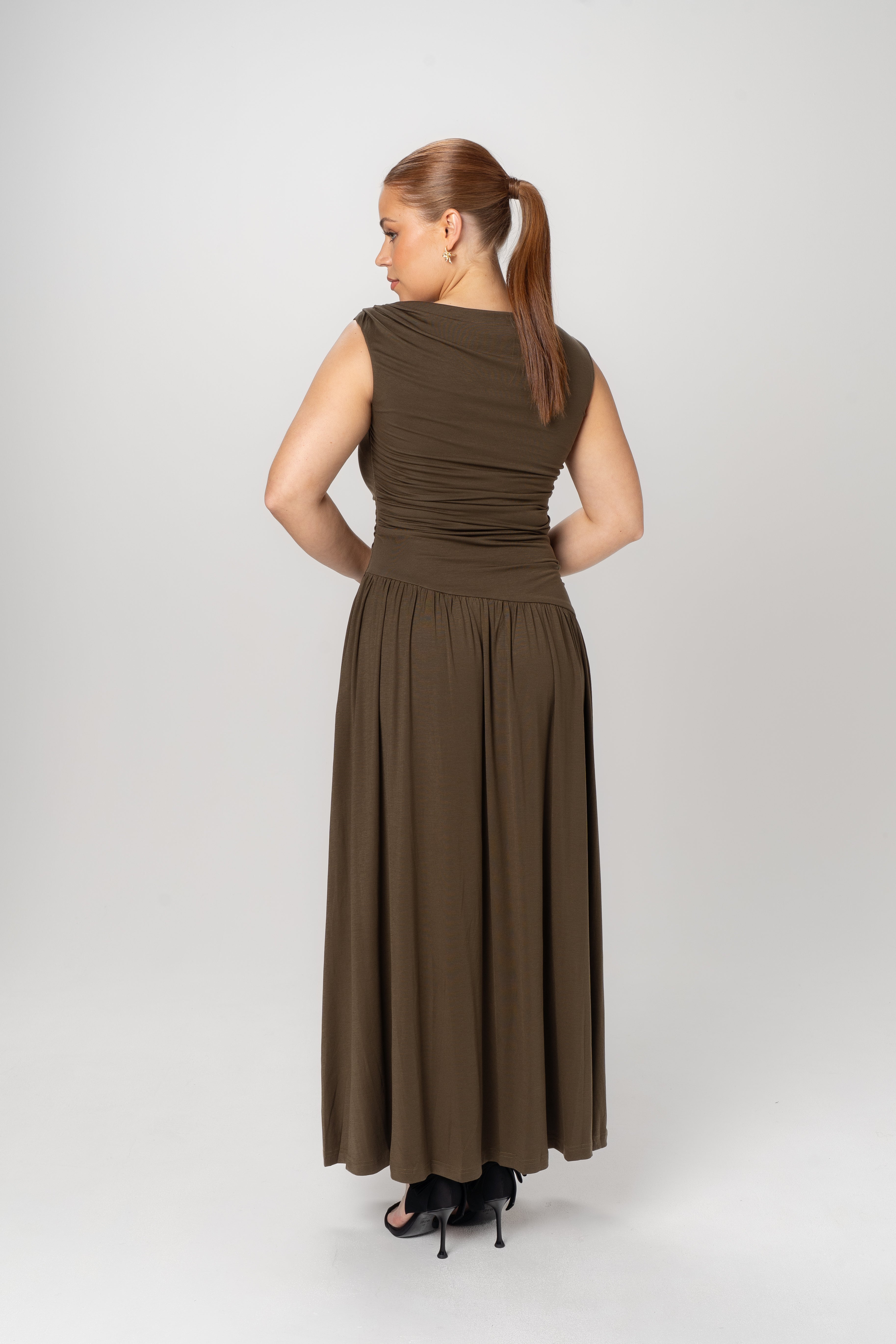 Niamh Asymmetrical Drop Waist Maxi Dress