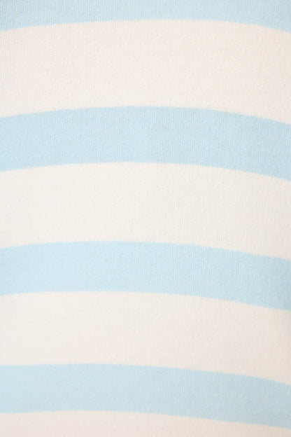Pupcation Palms Ocean Stripe Half-Zip Pullover Sweater