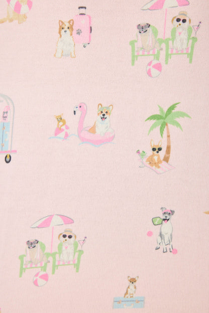 Pupcation Palms Sunnies & Sunshine Long PJ Set