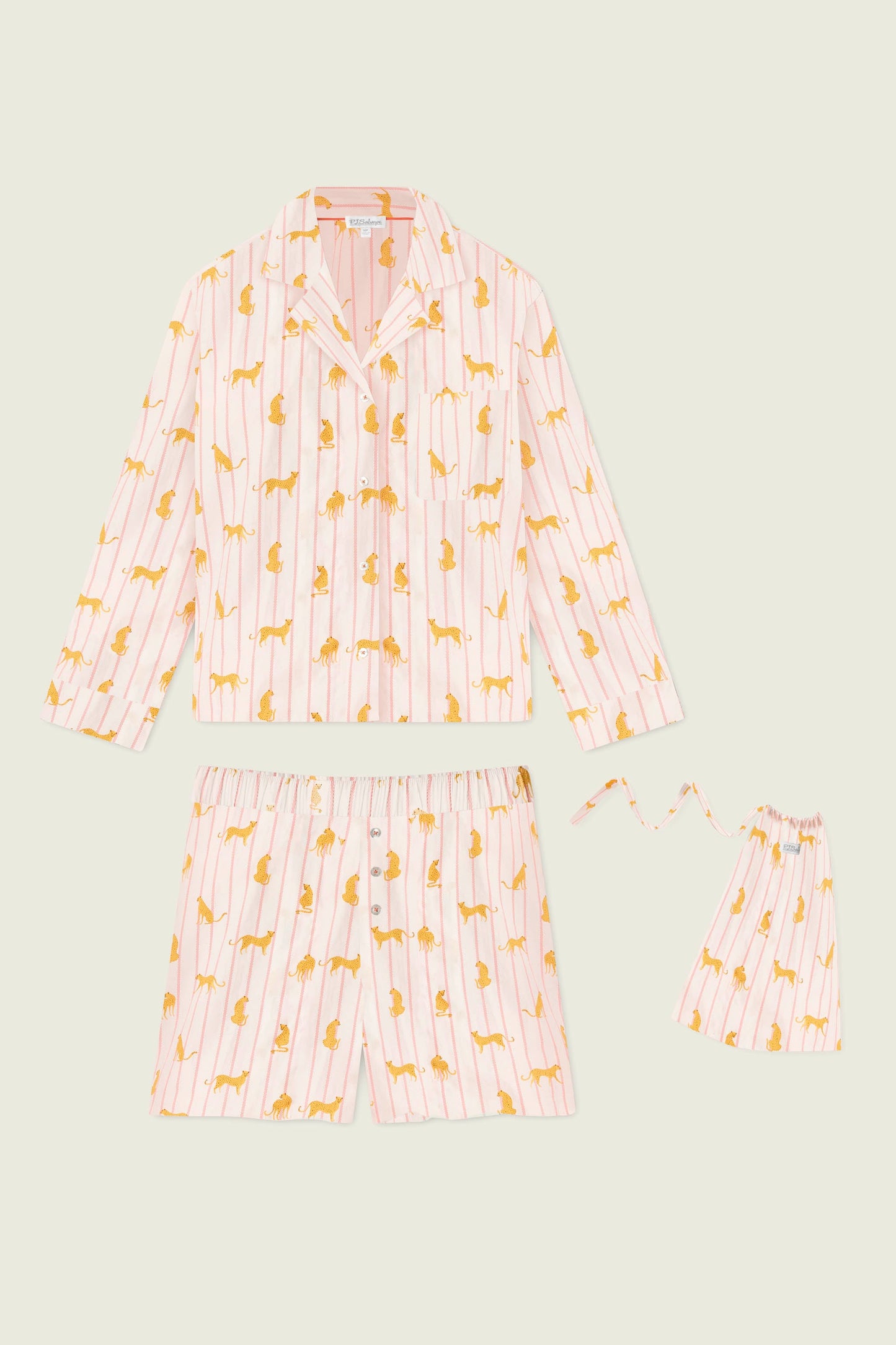 Afterparty Poplin Cheetah Charm Short PJ Set