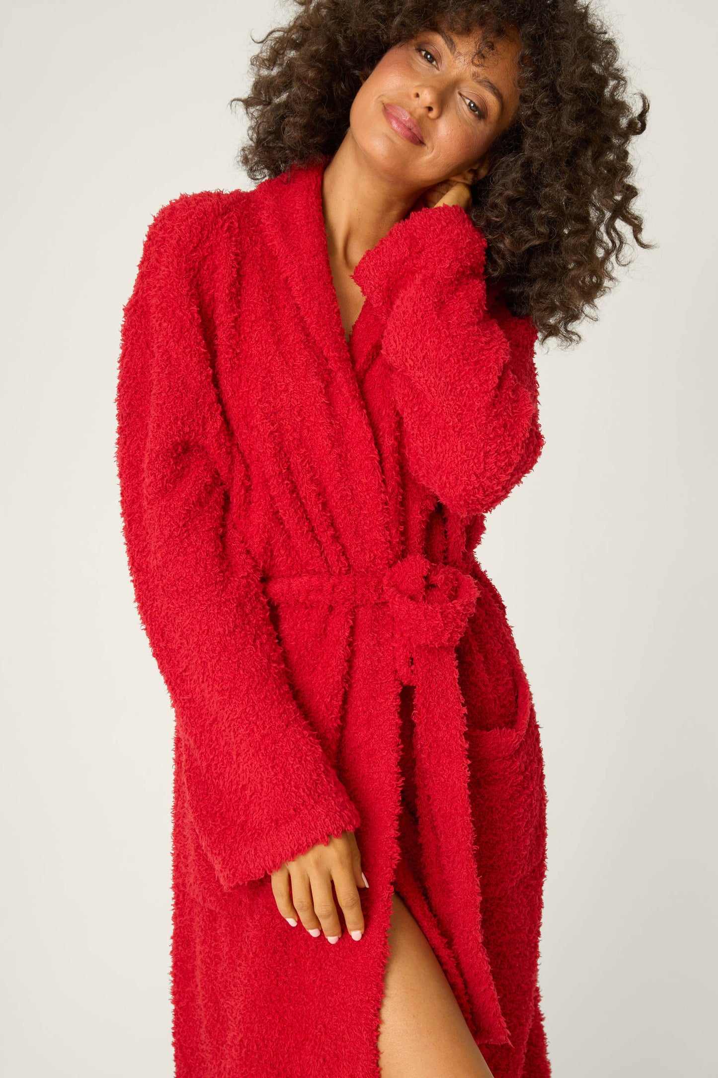 Bundle Up Boucle Red Robe
