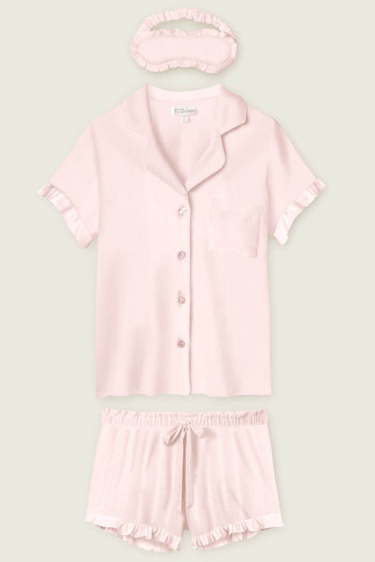 Pointelle Essentials Ballet Pink 3-Piece Shorts Set