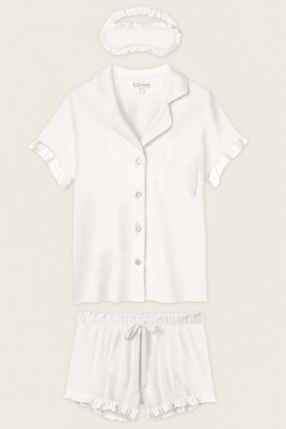 Pointelle Essentials Ivory 3-Piece Shorts Set