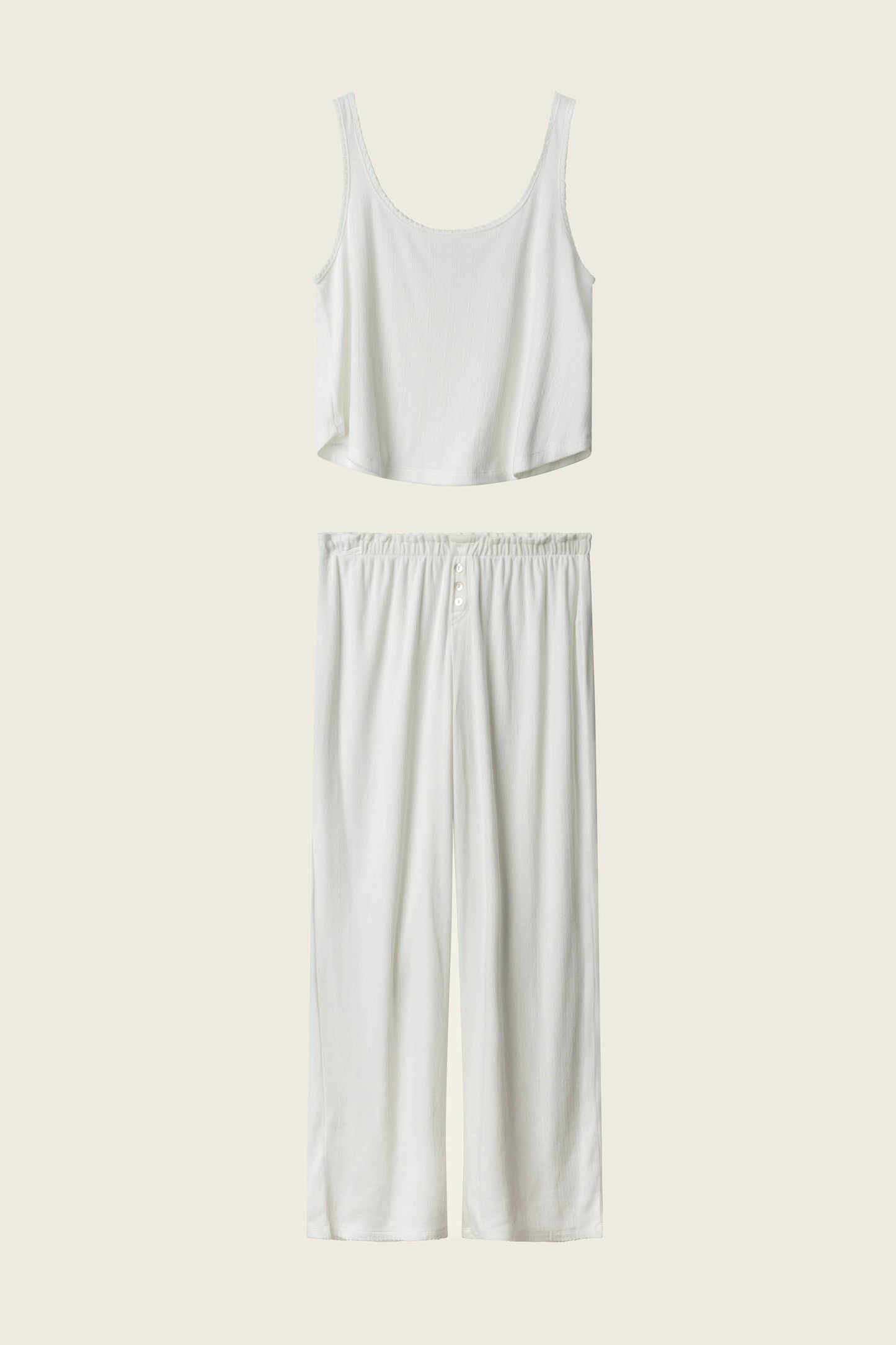 Pointelle Essentials Ivory PJ Set