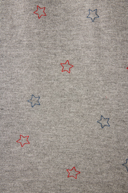 Red, White, & Woof Star Print Long Sleeve Top