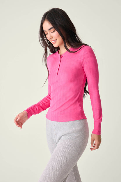 Back To Basics Pointelle Long Sleeve Top