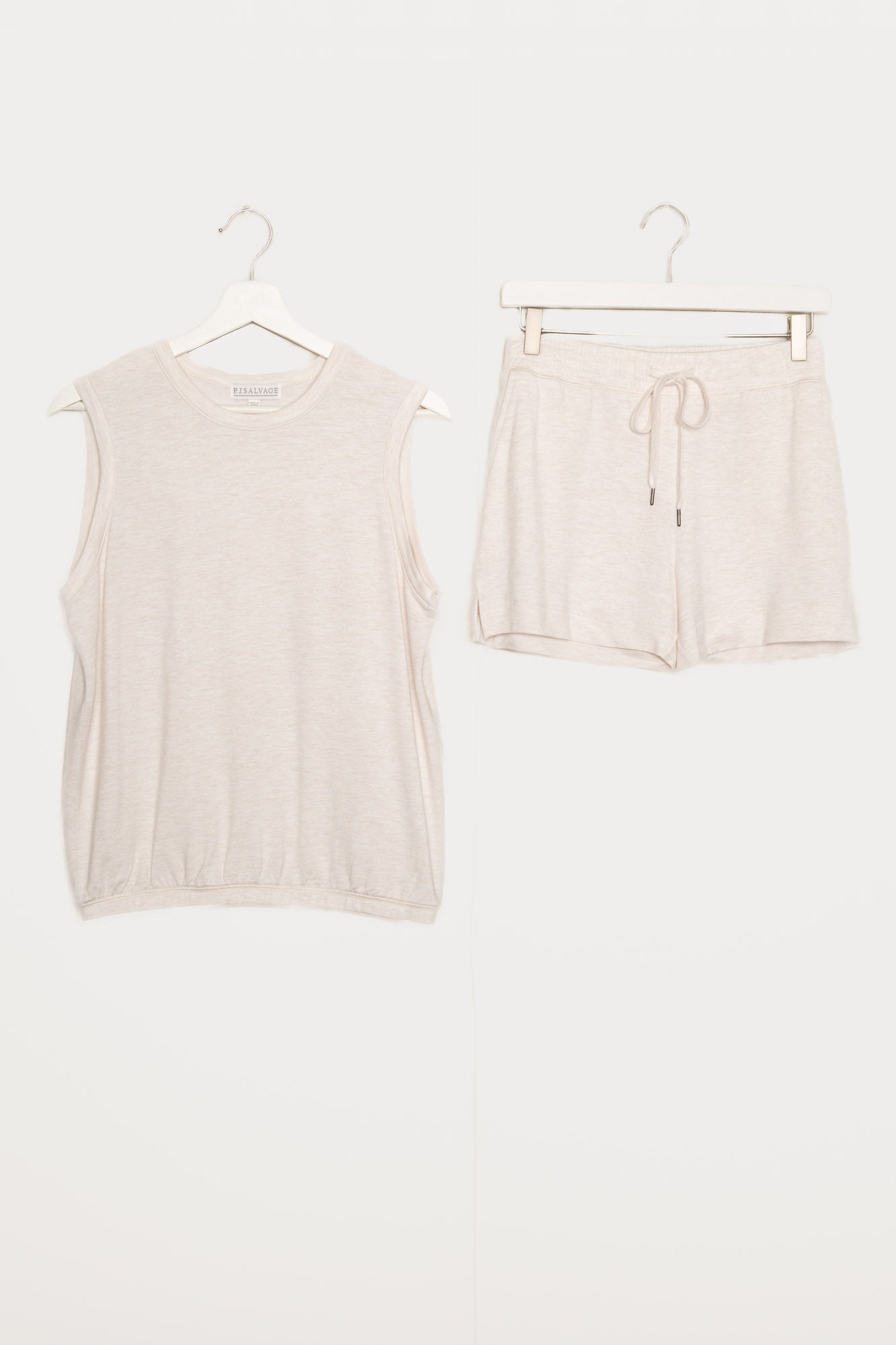 Jammie Essentials Short Oatmeal Lounge Set