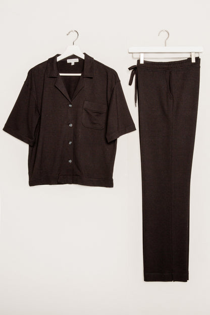 Jammie Essentials Black Plus Size PJ Set