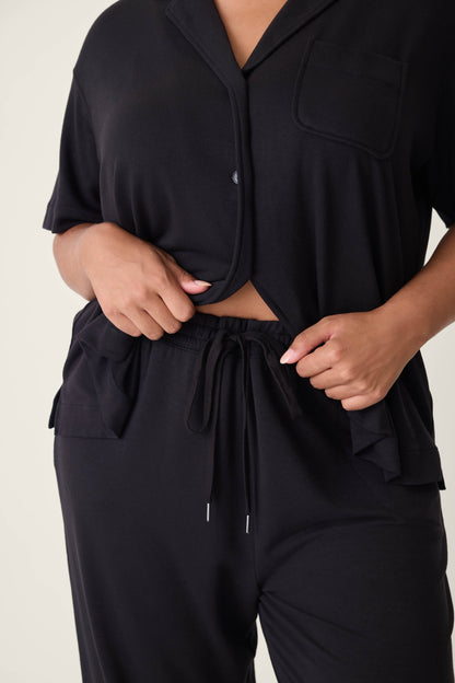 Jammie Essentials Black Plus Size PJ Set