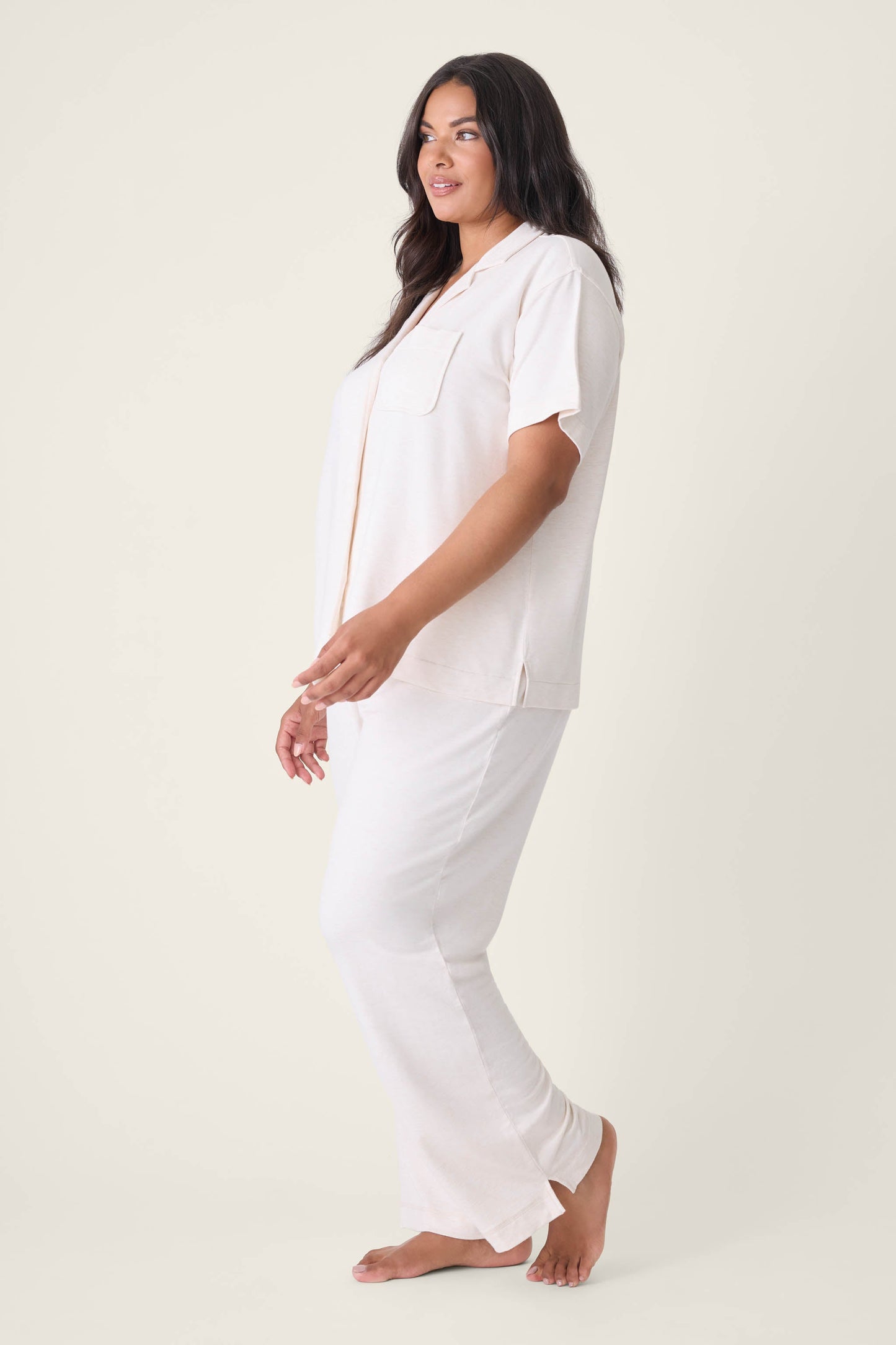 Jammie Essentials Oatmeal Plus Size PJ Set