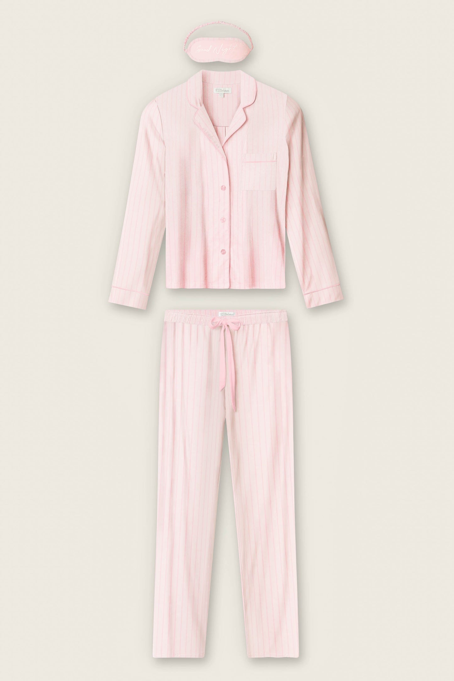 Modal Basics Pink Stripe 3-Piece PJ Set