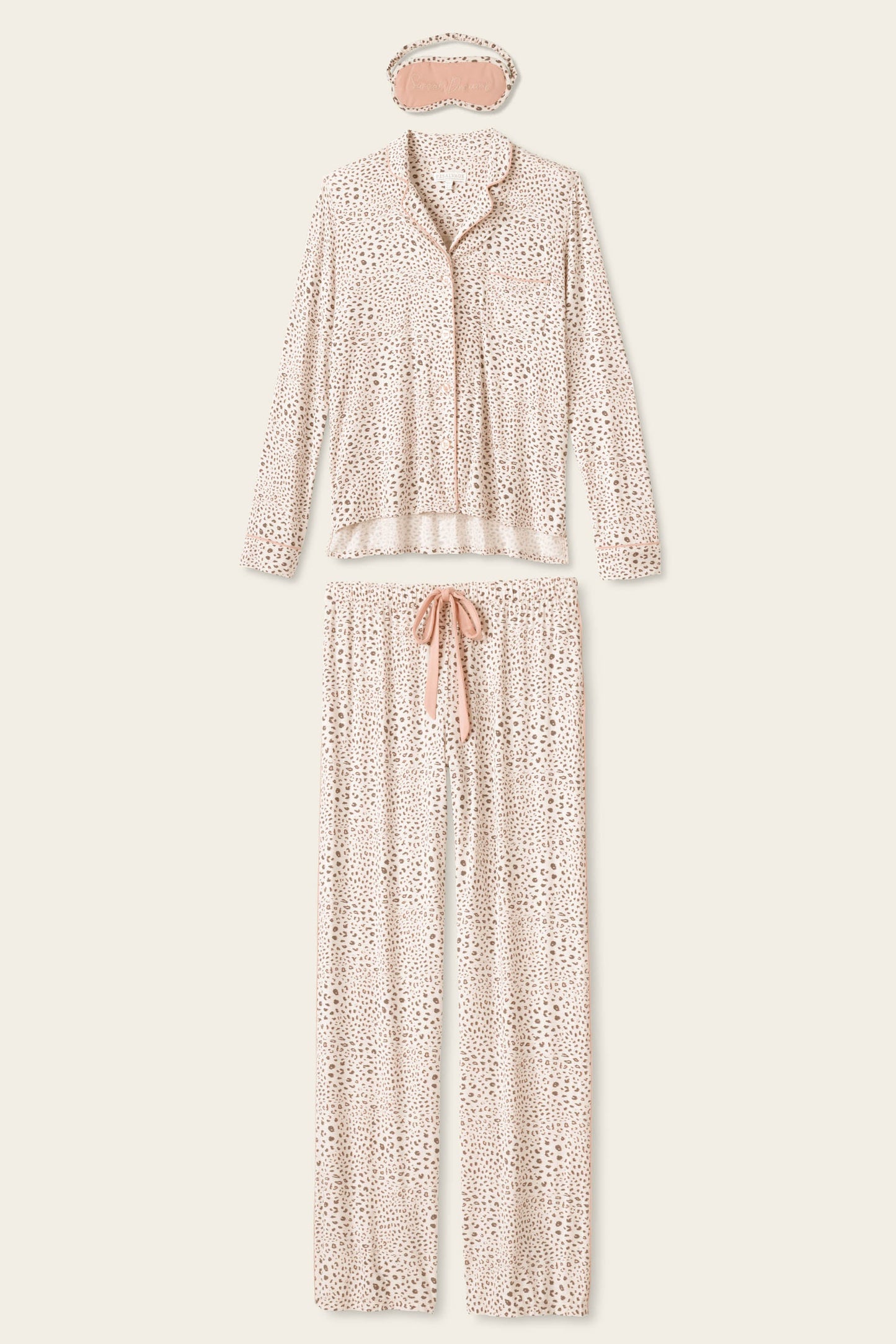 Modal Dreams Leopard Print 3-Piece PJ Set
