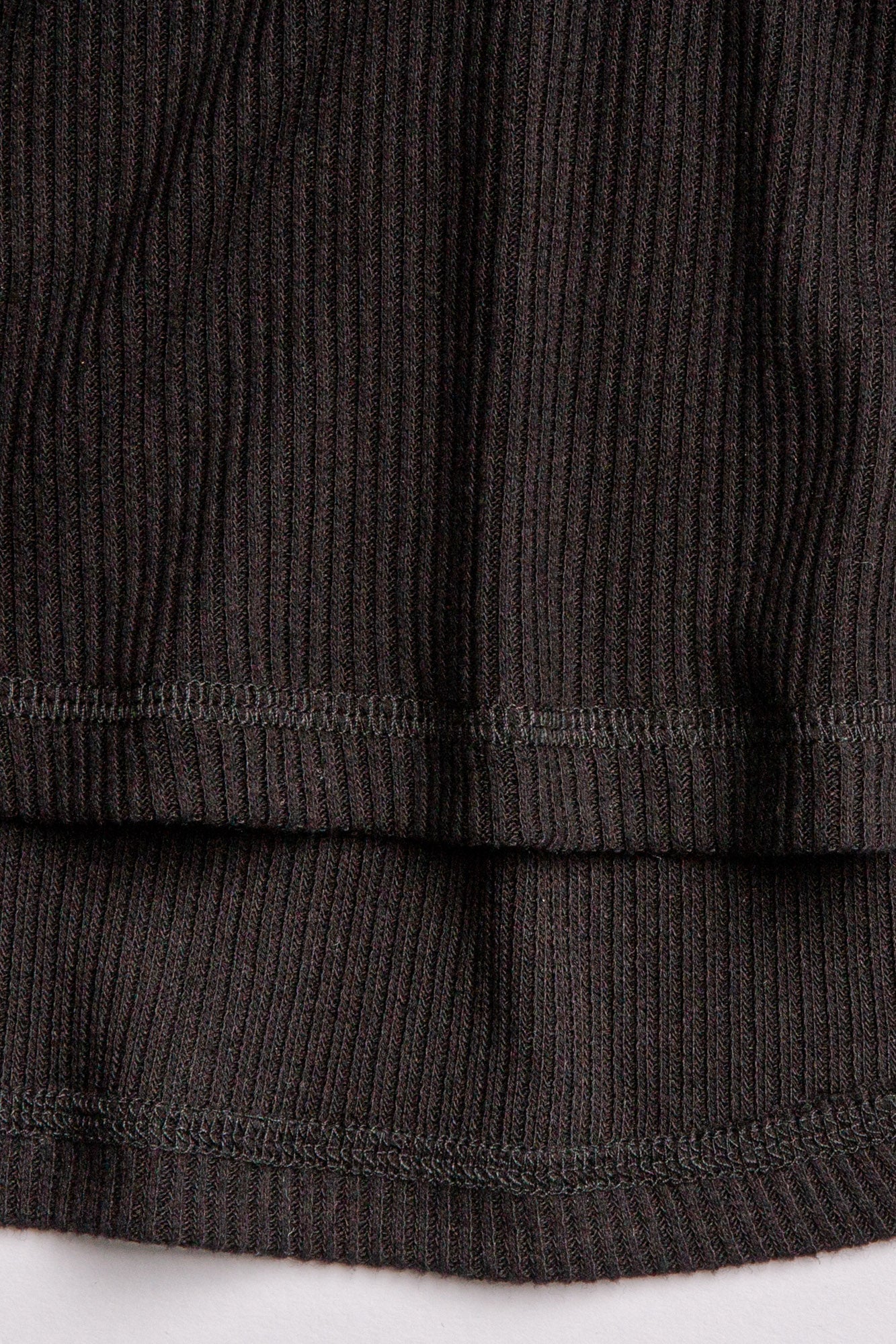 Textured Essentials Black Long Sleeve Top