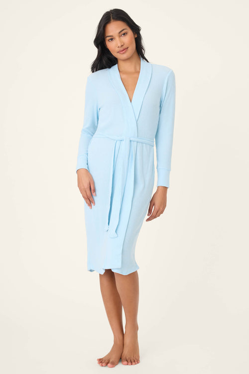 Textured Essentials Light Sky Robe