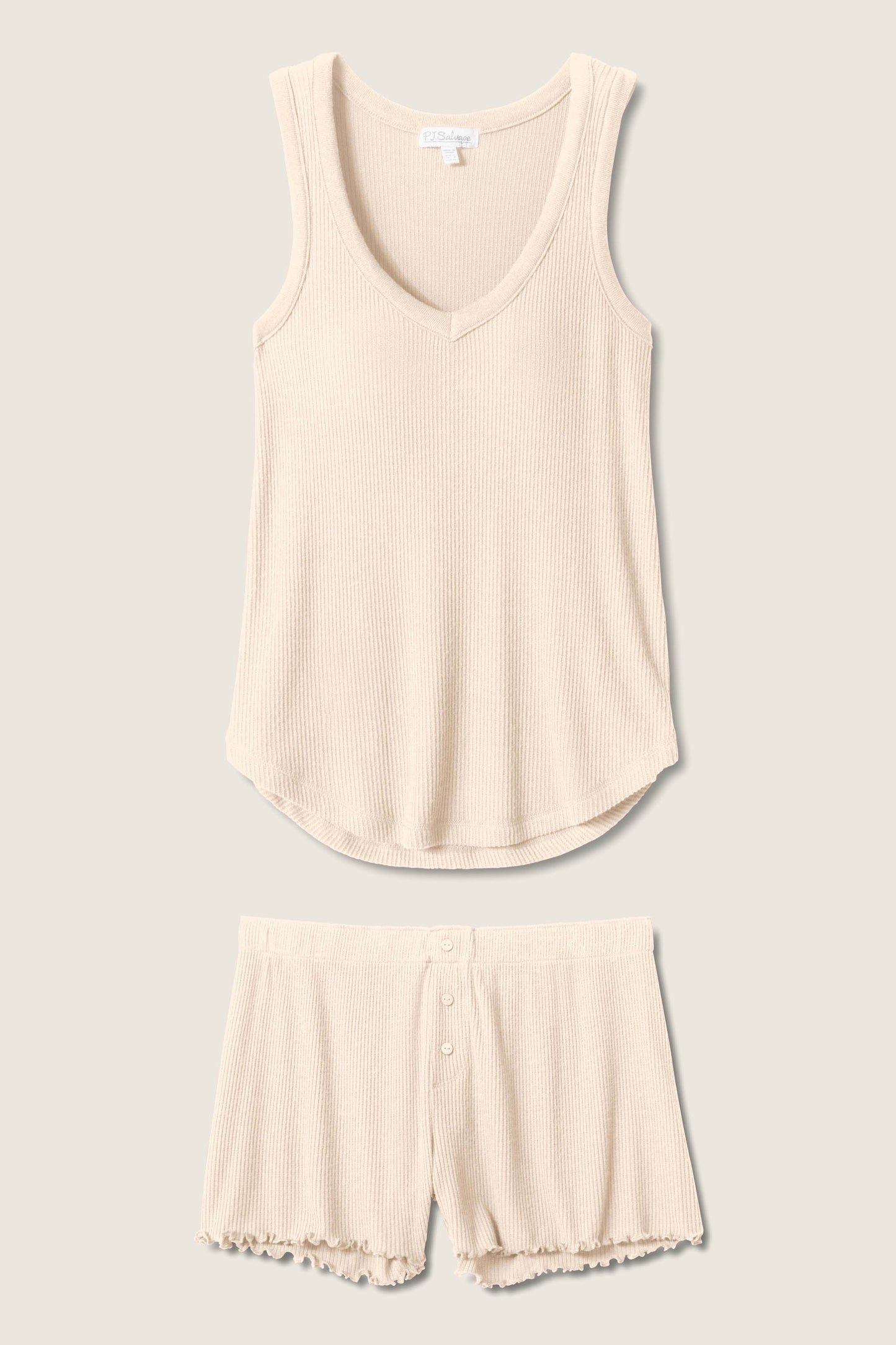 Textured Essentials Stone Short PJ Set