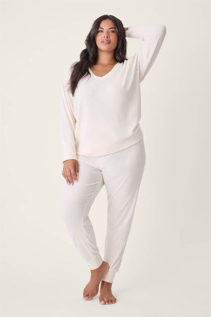 Textured Essentials Stone Plus Size Lounge Set