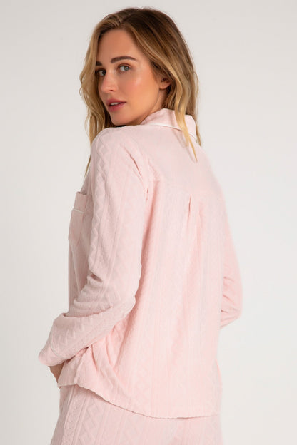Very Terry Cable Crew Long Sleeve Top