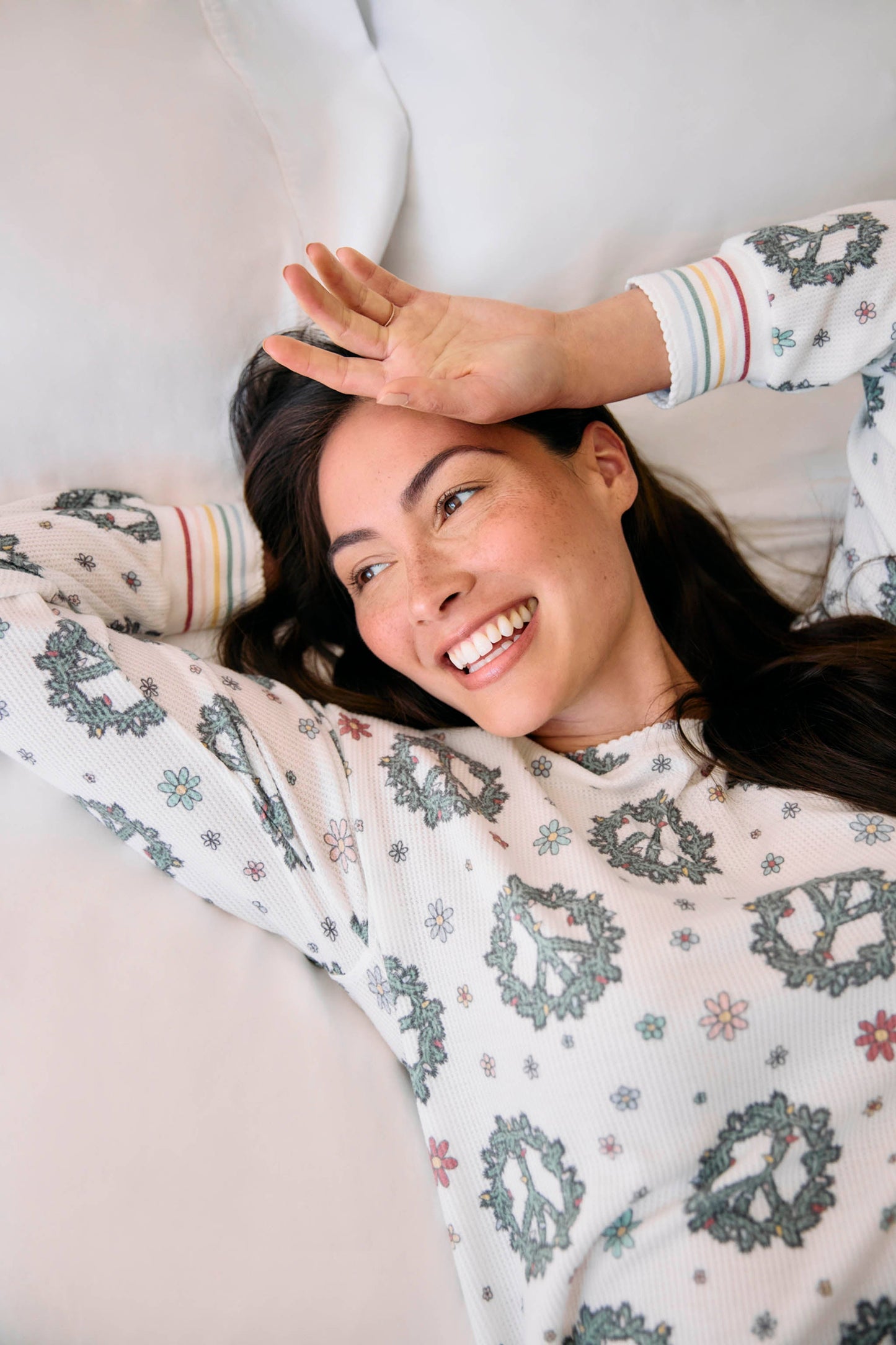 Joy To The World Waffle Thermal Long Sleeve Top