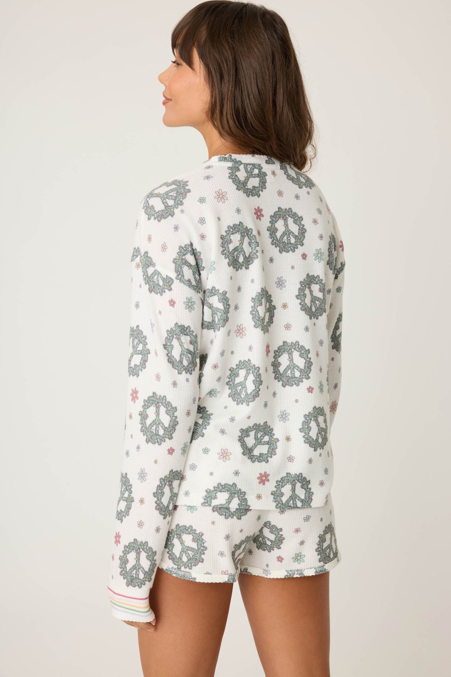 Joy To The World Waffle Thermal Long Sleeve Top